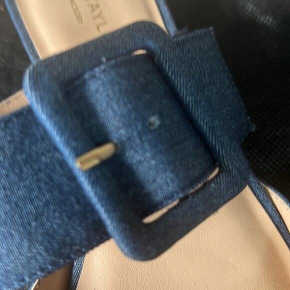 NEW blue Ann Taylor buckle mule slide size 6 - Picture 2 of 7